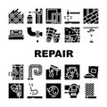 Home Repair Service Collection Icons Set Vector Royalty Free Stock Photo