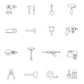 Home Repair Tools Icon Flat