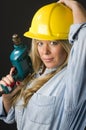 Home repair woman contractor Royalty Free Stock Photo