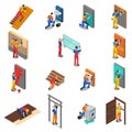 Home Repair Worker People Icon Set Royalty Free Stock Photo