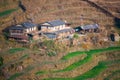 Home on rice terraces beautiful landscape Royalty Free Stock Photo