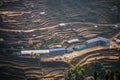 Home on rice terraces beautiful landscape Royalty Free Stock Photo