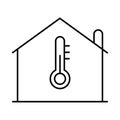 home, room, house, temperature, meter, temperature, home temperature measure icon
