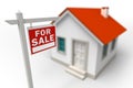 Home For Sale Real Estate red sign Royalty Free Stock Photo