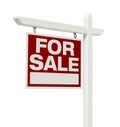 Home For Sale Real Estate Sign with Clipping Path Royalty Free Stock Photo