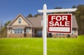 Home For Sale Sign in Front of New House