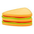 Home sandwich icon, cartoon style