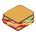 Home sandwich icon, isometric style