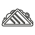 Home sandwich icon outline vector. Lunch food