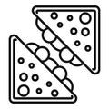 Home sandwich icon outline vector. Lunch food