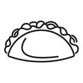 Home sandwich icon outline vector. Takeaway food