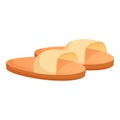 Home sauna slippers icon, cartoon style