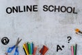 Home school or online school concet background