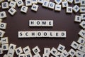 Home Schooled letter tiles