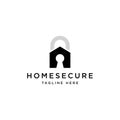 Home secure logo design vector template