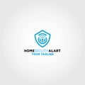 Home security alert alarm vector logo design Royalty Free Stock Photo