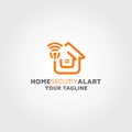 Home security alert alarm vector logo design template Royalty Free Stock Photo