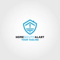 Home security alert alarm vector logo design template idea Royalty Free Stock Photo