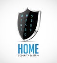 Home security system - access controller as protection shield Royalty Free Stock Photo