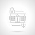 Home security system detail flat line icon Royalty Free Stock Photo