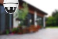 Home security. House under CCTV camera surveillance Royalty Free Stock Photo