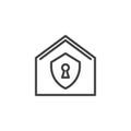 Home Security System line icon