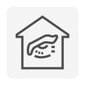 Home security system and monitoring vector icon design. 48X48 pixel perfect and editable stroke Royalty Free Stock Photo
