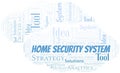 Home Security System typography vector word cloud. Royalty Free Stock Photo