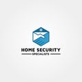 Home Security Vector Logo Design Template inspiration Royalty Free Stock Photo