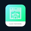 Home, Sell, Web, Layout, Page, Website Mobile App Button. Android and IOS Line Version Royalty Free Stock Photo