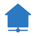 Home server glyph color flat vector icon