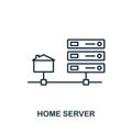 Home Server icon outline style. Simple glyph from icons collection. Line Home Server icon for web design and software Royalty Free Stock Photo