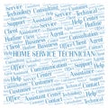 Home Service Technician word cloud