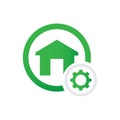 Home setting button vector icon Royalty Free Stock Photo