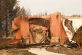 Burn damage Carr fire in Redding California