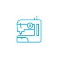 Home sewing linear icon concept. Home sewing line vector sign, symbol, illustration.