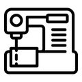 Home sewing machine icon, outline style