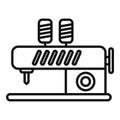 Home sewing machine icon outline vector. Factory craft
