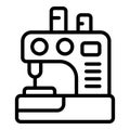 Home sewing machine icon outline vector. Household occupations