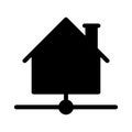 Home sharing vector glyphs icon