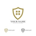Home Shield logo vector template, Creative House logo design concepts Royalty Free Stock Photo