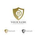 Home Shield logo vector template, Creative House logo design concepts Royalty Free Stock Photo