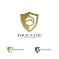 Home Shield logo vector template, Creative House logo design concepts Royalty Free Stock Photo