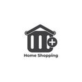 home shopping basket symbol vector