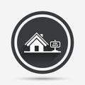 Home sign icon. House for sale. Broker symbol.