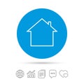 Home sign icon. Main page button. Navigation. Royalty Free Stock Photo