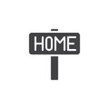 Home signpost icon vector