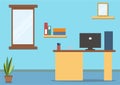 home simple office area for work Royalty Free Stock Photo
