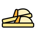 Home slippers domestic icon vector flat