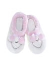 Home slippers heart white and pink isolated on white